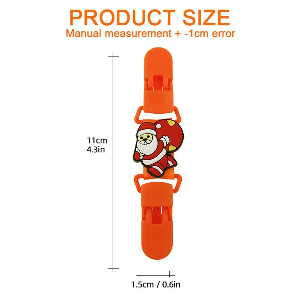 

1PC Baby Cartoon Shape Pacifier Chain Handkerchief Clip Baby Soothing Toy Towel Clip Silicone Double Head Cartoon Bib Clip Kids