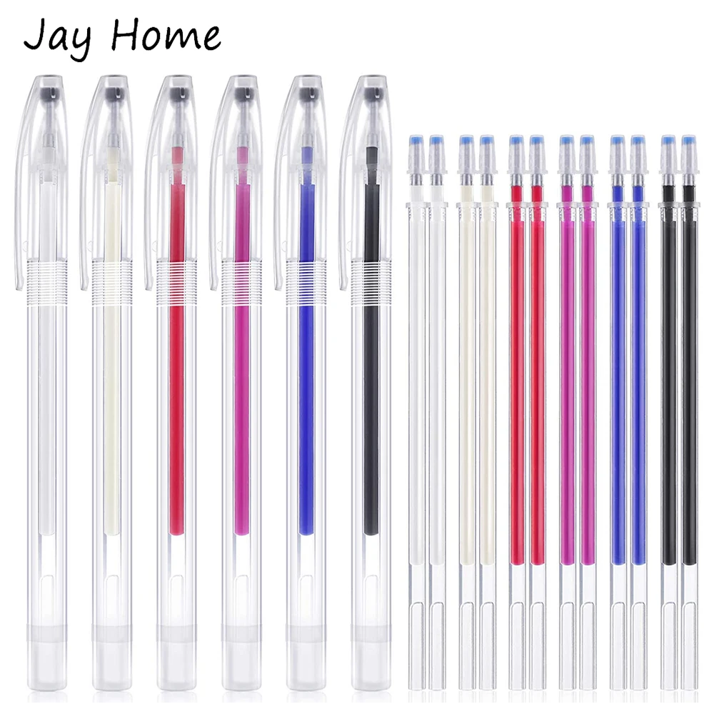 6 шт. ручка для стирания тепла ткань маркировочная и 12 термостираемая Заправка