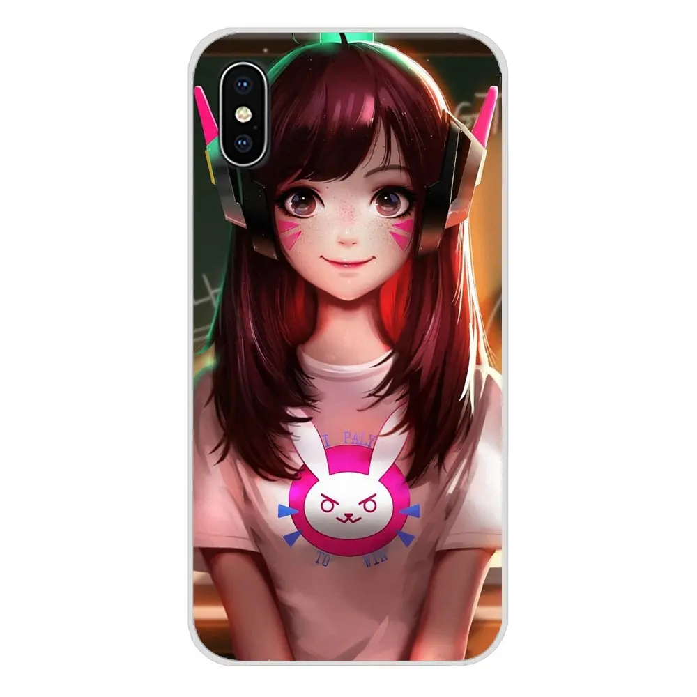 Чехлы для телефонов Overwatchs OW Game D.VA чехлы Xiaomi Redmi Note 3 4 5 6 7 8 Pro Mi Max Mix 2 2S Pocophone F1 |
