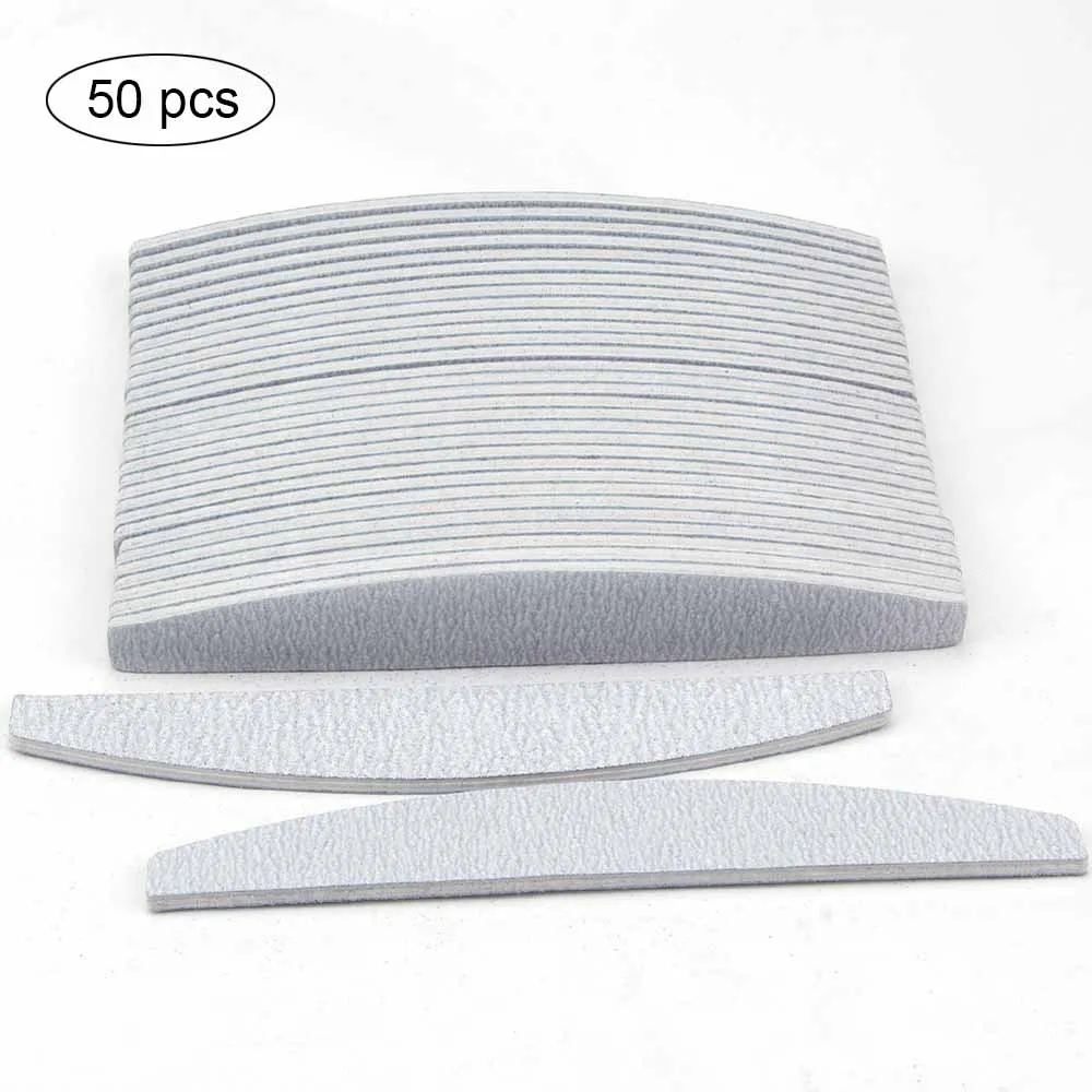 50 шт./лот 100/180 дизайн ногтей шлифовальная наждачная бумага моющаяся пилка для