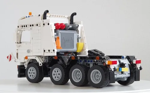 Технологический строительный блок MOC 17197 три в одном 8x4 Тяжелый грузовик прицеп