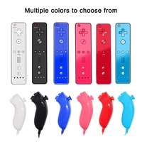 2 in 1 wireless remote gamepad controller for nintendo wii nunchuck with silicone case motion sensor sync gamepad