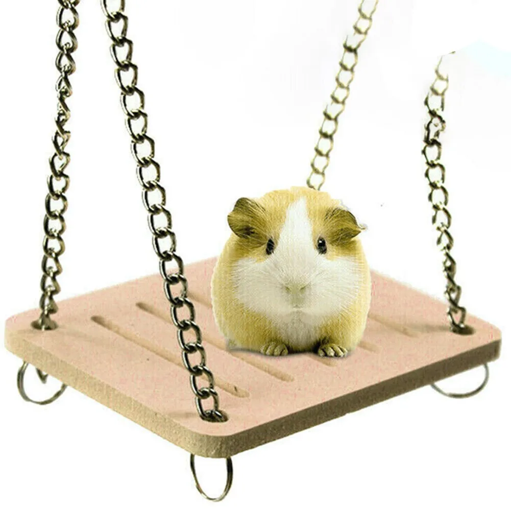 Pet Hamster Hanging Swing Bed Rats Parrot Small Birds Exercise Play Toy Animal For Hamsters, Rats, Parrots, Small Birds Swing durable parrot swing utility nontoxic soft multipurpose hemp rope climbing net for cockatoo parrots small pets birds