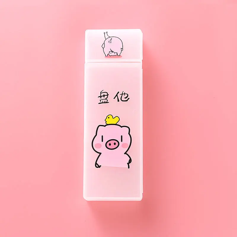 Коробка для карандашей с сердечками девочек милые школьные прозрачные