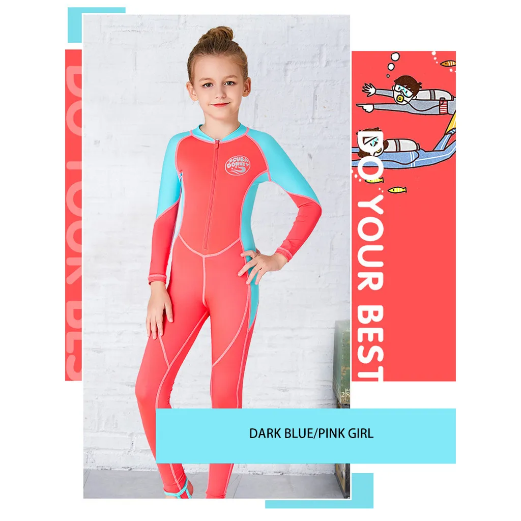 Детский костюм для дайвинга детский цельный гидрокостюм мальчиков и девочек