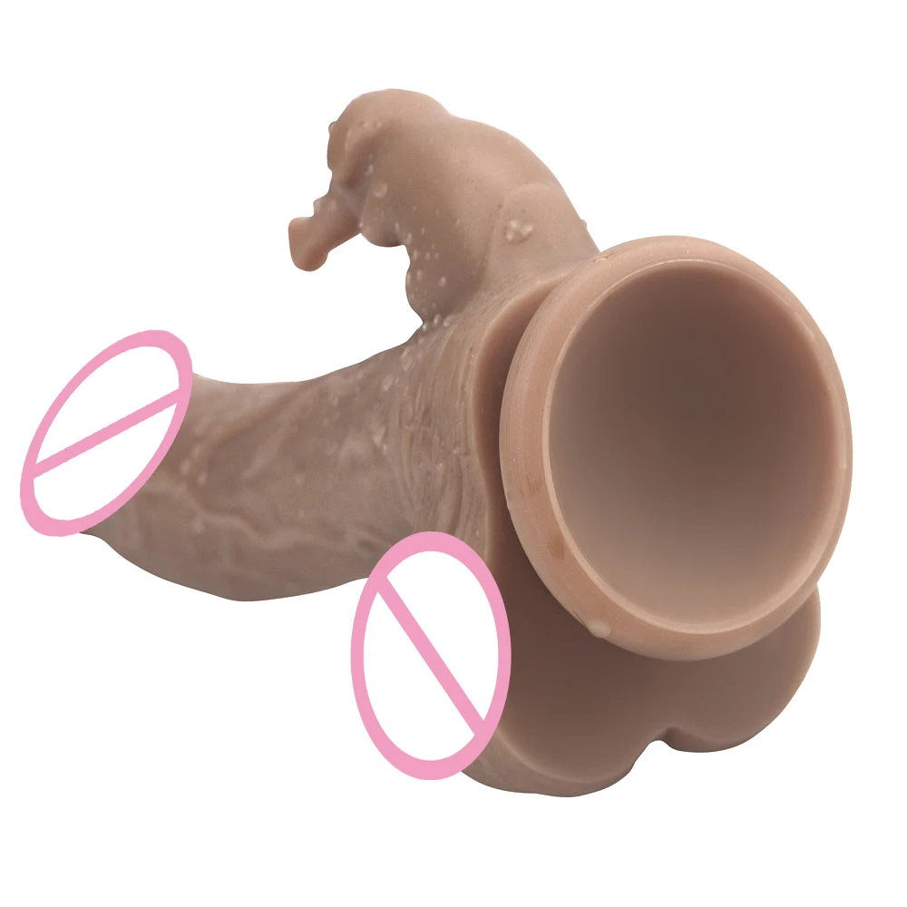 Гибкий силиконовый фаллоимитатор с присоской анальная пробка для мастурбации