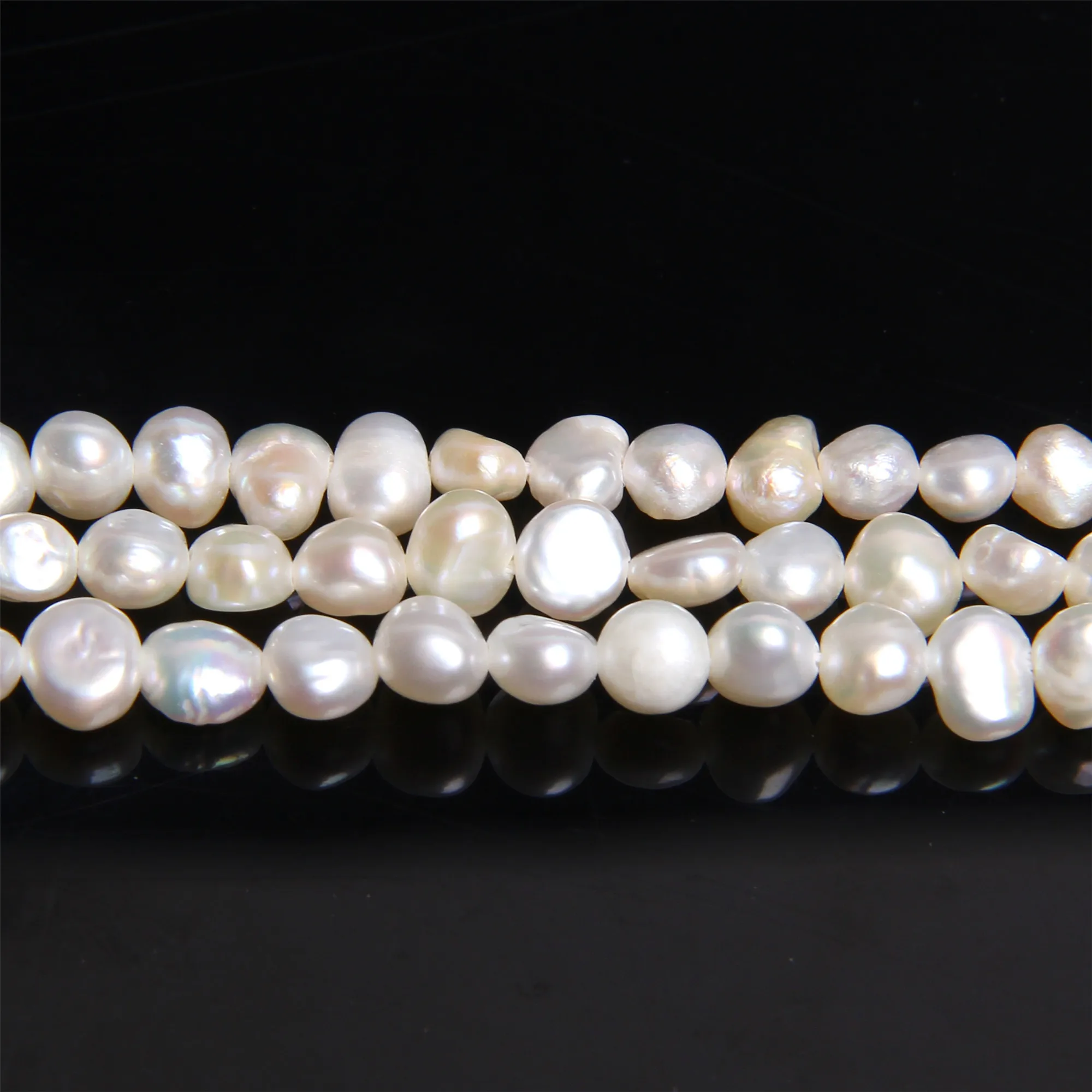 Небольшие натуральные жемчужины 4 мм белый пресноводный жемчуг бусины в стиле