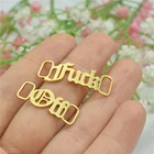 Готическая бирка для обуви, шнурок для маленьких девочек, пряжка со старыми английскими буквами, Золотая Пряжка для обуви, аксессуары, Детская бижутерия, подарок на день рождения