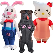 Beautiful Cute Hello Cat Halloween Costumes for Women Adult Children Birthday Party Full Body Cosplay Inflatable Costume