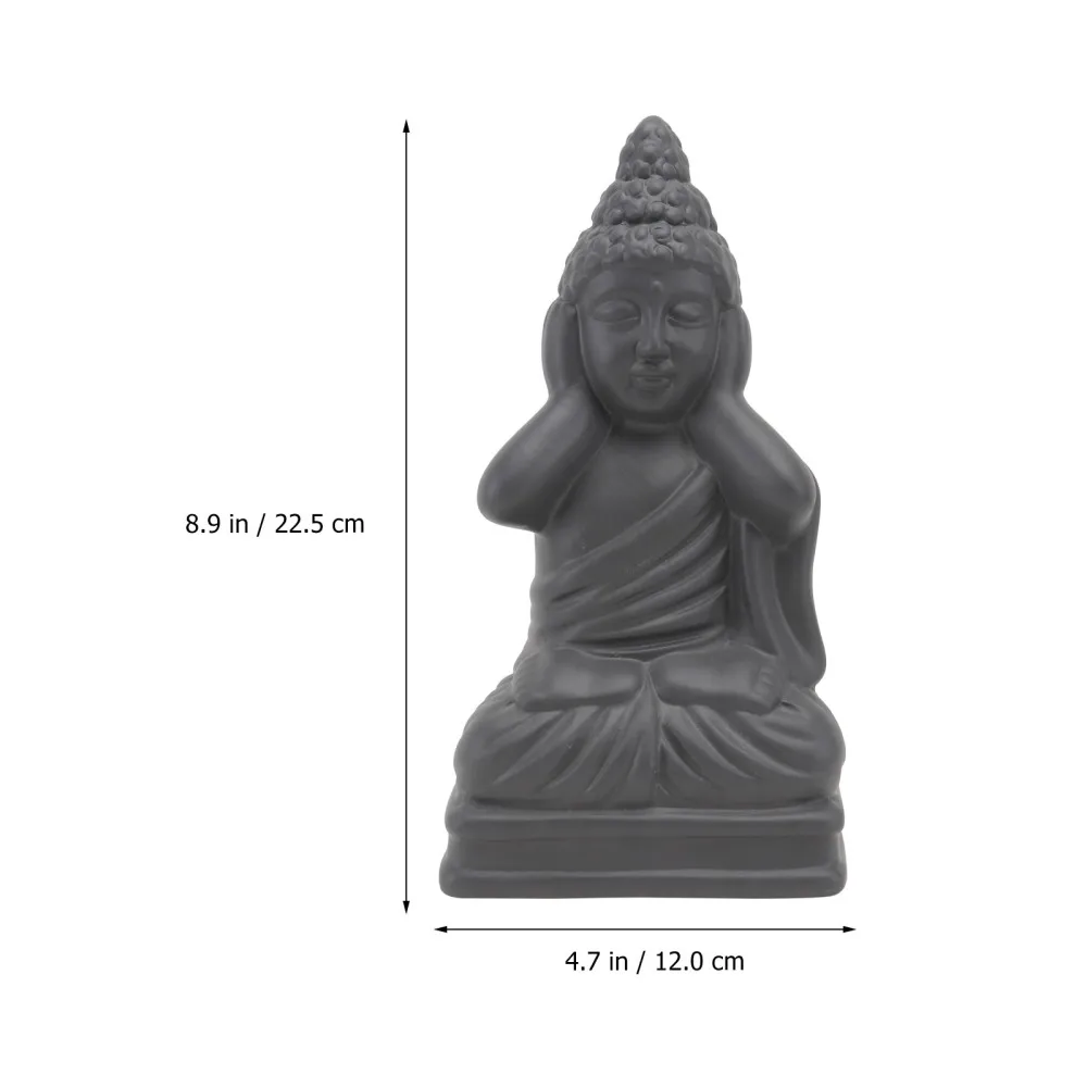 

1Pc Statue Adornment Ceramic Home Ornament Chic Desktop Decor Grey