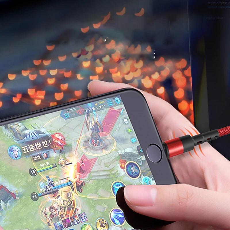 Lenyes 2.1A прочные нейлоновые кабели для всех Android iOS сплав Micro USB 100 см внешний