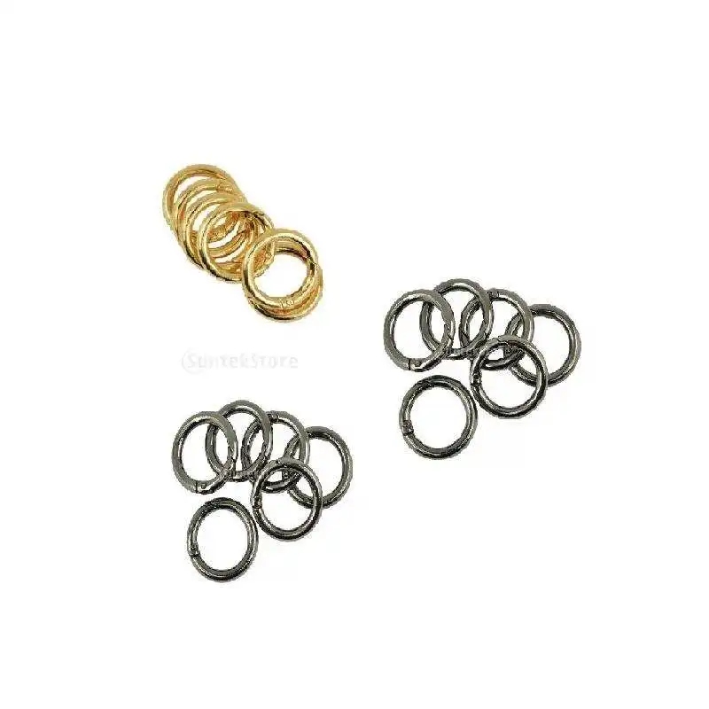 

2x6 Pieces Round Spring Snap Hook Clip Key Handbag Purse Shoulder Strap