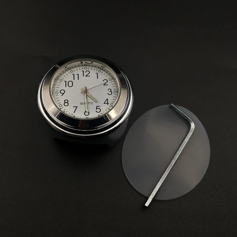 Часы наручные хромированные универсальные на руль мотоцикла 7/8 дюйма|Часы| |