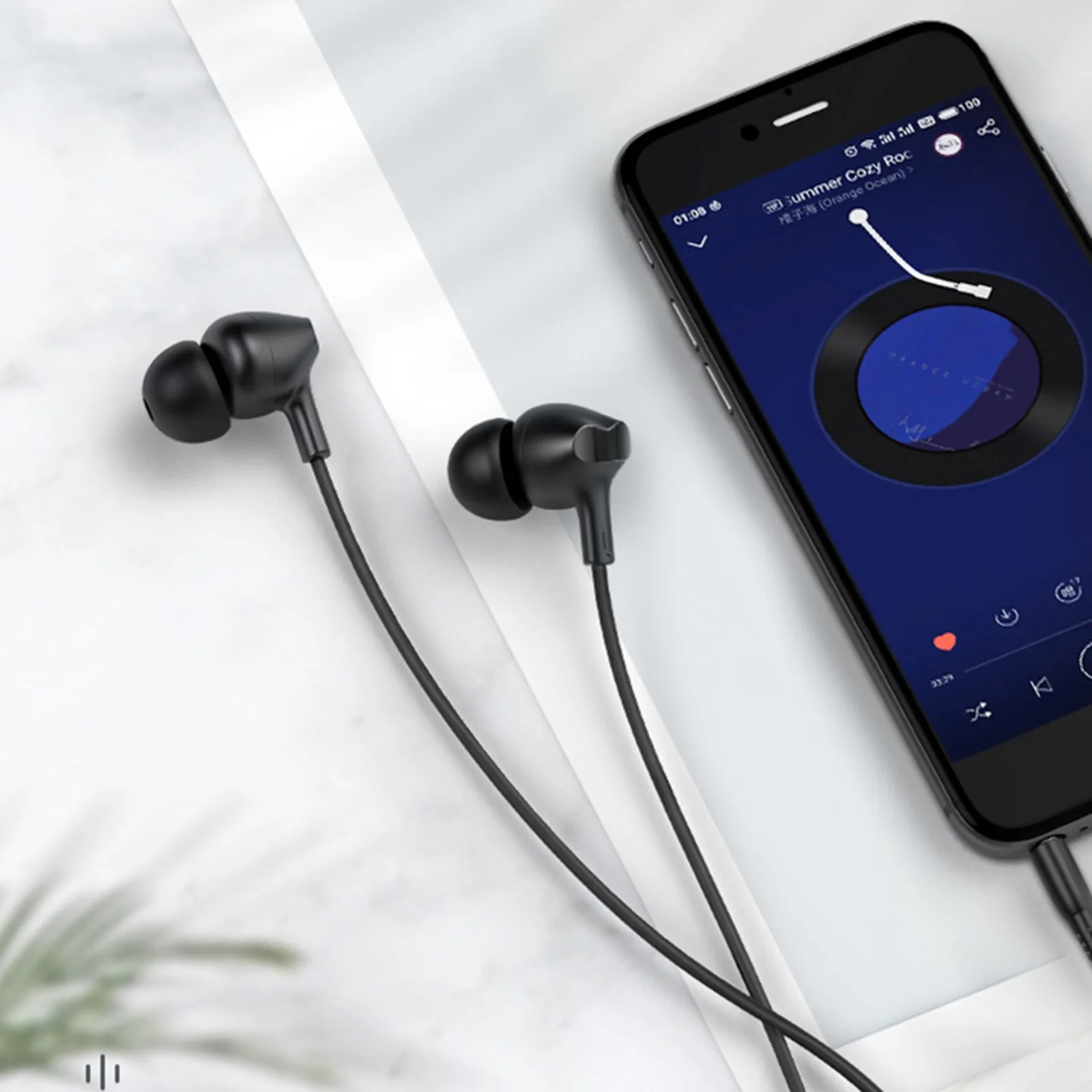 Universal 3.5mm Earphones Wired Headphones With Mic In-Ear Stereo Earbuds 1.2m Sports Gaming Headset For iPone Samsung Xiaomi |