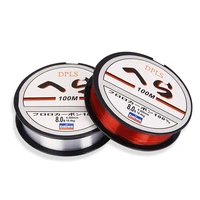 new 100m fluorocarbon fishing line red transparent two colors 0 4 8 0 carbon fiber lead fishing line pesca