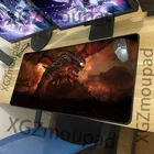 XGZ животное злой Дракон на заказ большой коврик для мыши изысканный черный замок край компьютерный стол коврик резиновый нескользящий 900x400900x300 Xxl