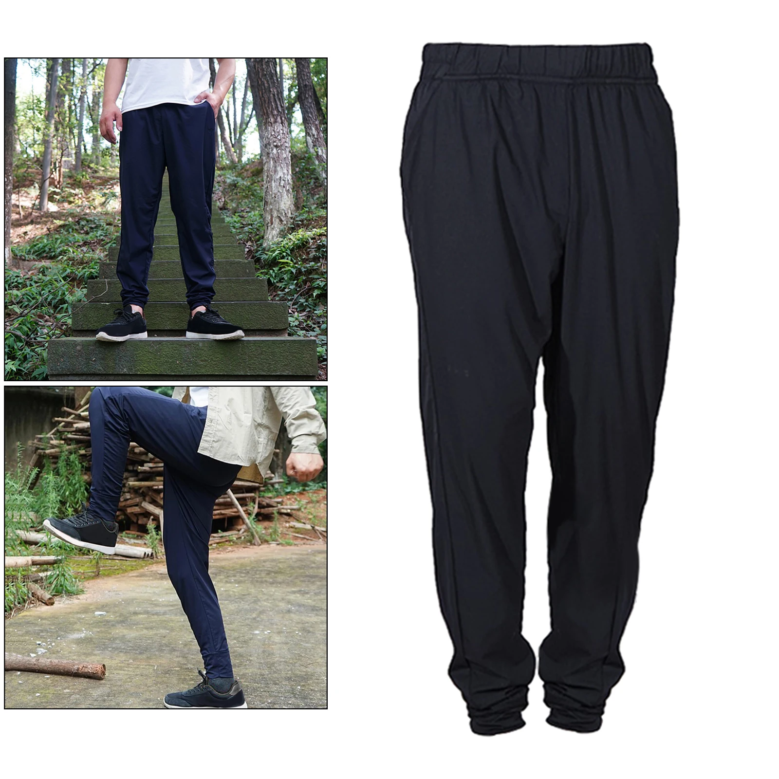 

Elastic Waist Waterproof Pants Sports Gym Breathable Sweatpants Casual Pants
