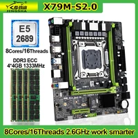 x79 motherboard set with xeon e5 2689 cpu 16gb ddr3 ecc 1333mhz ram gaming office pc placa mae set x79 assembly kit lga 2011