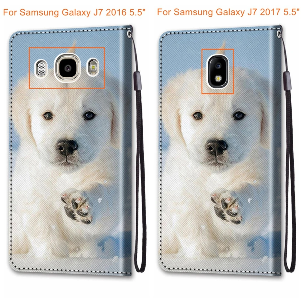 Чехол-книжка для Samsung Galaxy J3 J5 J7 2016 кожаный 2017 чехлы телефонов кошелек подставка