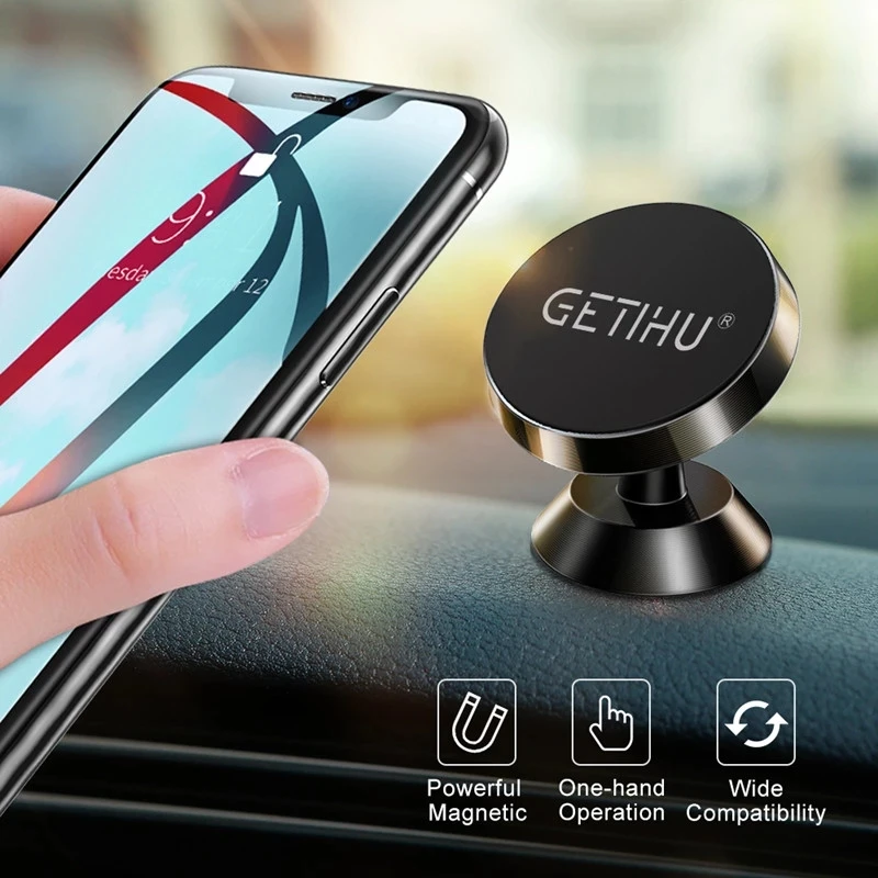 

GETIHU Magnetic Car Phone Holder Magnet Mount Mobile Cell Phone Stand Telefon GPS Support For iPhone Xiaomi Redmi Huawei Samsung