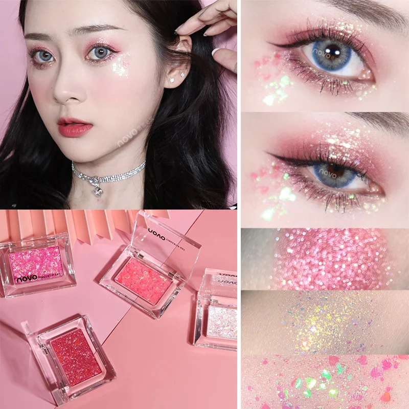 Палитра теней для век с бриллиантами водостойкая блестящая матовая палитра