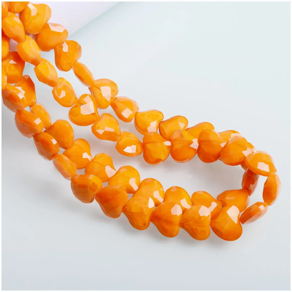 Новые бусины в форме сердца аксессуары для рукоделия 16 мм Кристальные