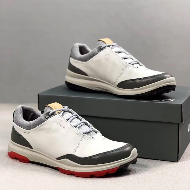 Брендовая мужская Профессиональная обувь для гольфа мужские кожаные туфли