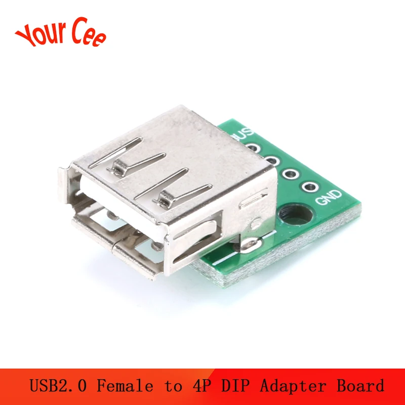 10 шт. плата-адаптер USB 2 0 мама на 4P DIP Switch | Электроника