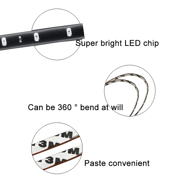 12V 30 см 15SMD DRL Светодиодный дневной светильник автомобиля Светодиодные ленты