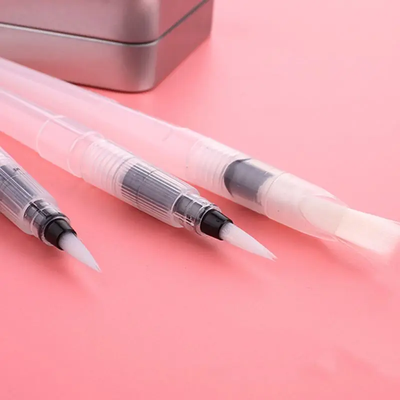 

2020 New 72 Color Solid Watercolor Paint Set with 3 Paint Brushes Kit Portable Metal Case