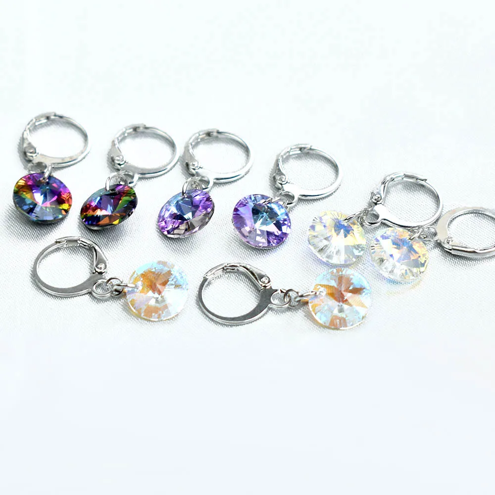 Серьги-подвески с круглыми кристаллами женские Висячие Ювелирные Украшения Для