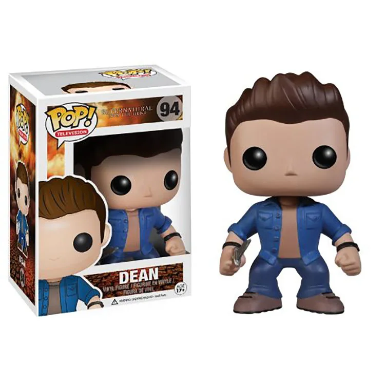 Funko Pop сериал «Сверхъестественное» Дин Винчестер Castiel Экшн фигурки игрушки 10 см - Цвет: With Box