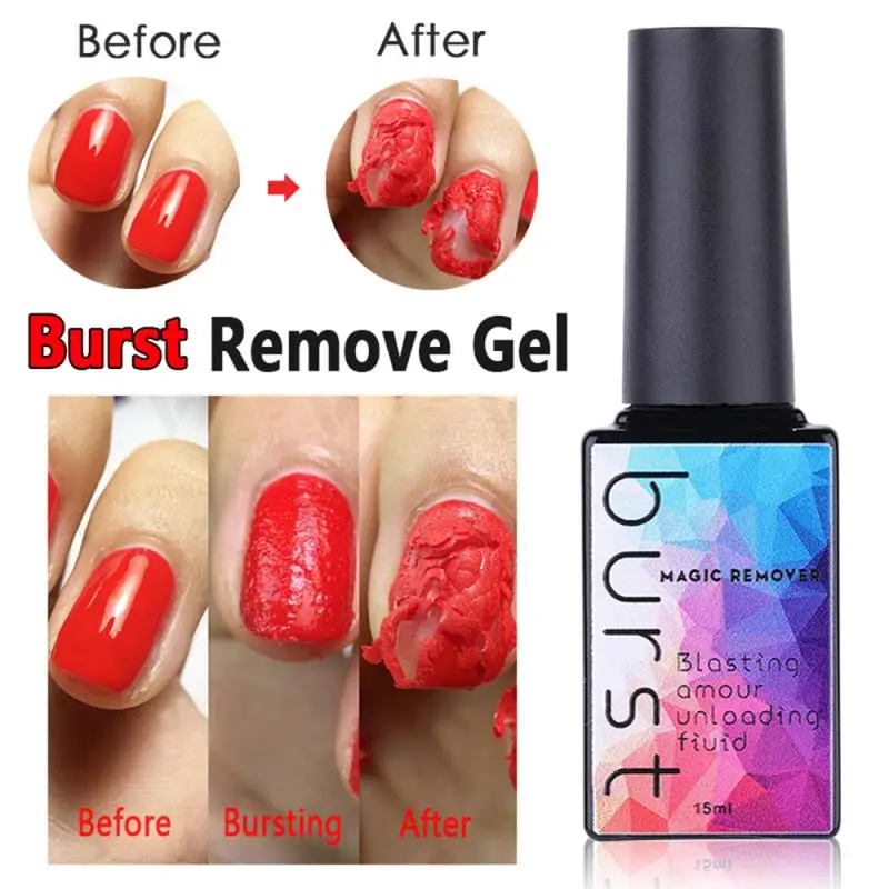 Nail Polish Gel Magic Remover Degrease Cleaner Fast Soak Off UV Burst Manicure Glue Beauty Tools | Красота и здоровье