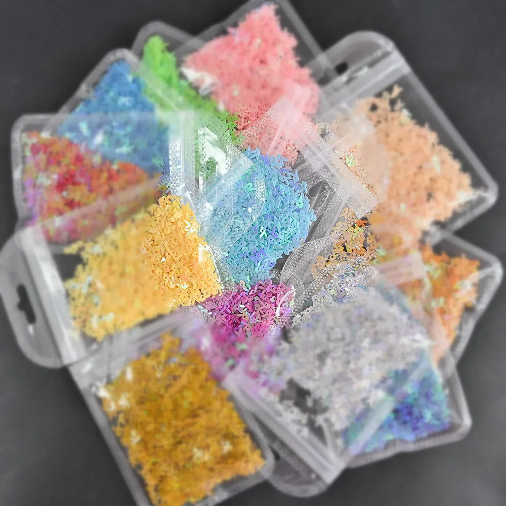 

Appr 4-5g Per Bag Nail Art Sequins Combination Pack Ultra-Thin Nail Decoration Manicure Glitter Design Fashion Accessories PD#