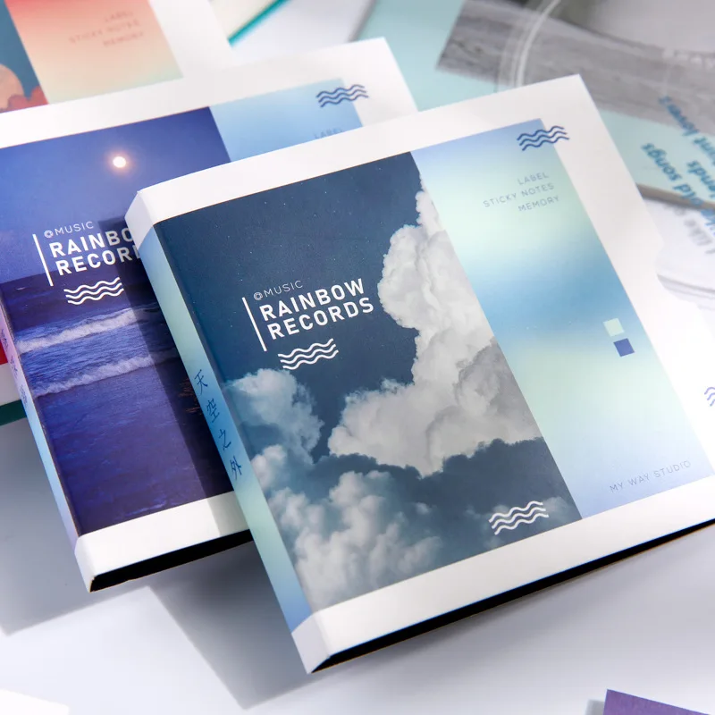 

60 Sheets Sticky Notes Memo Record Series Ins Creative Hand Account Decoration DIY Collage Material School Supplies Stationery