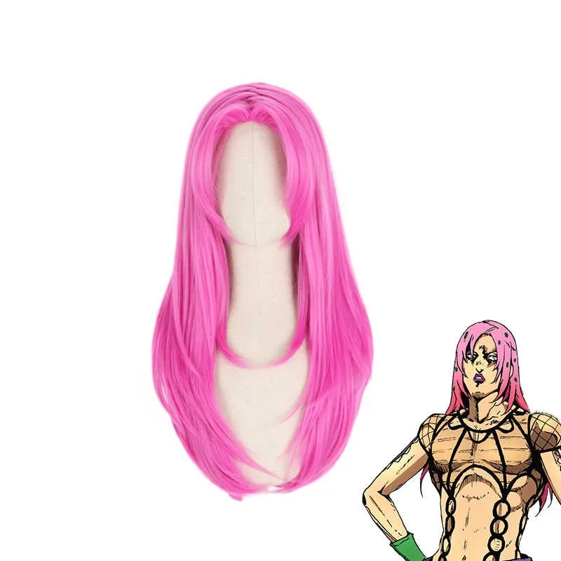 

Длинные розовые волосы для девочек и мальчиков из аниме «Невероятные приключения Джоджо»