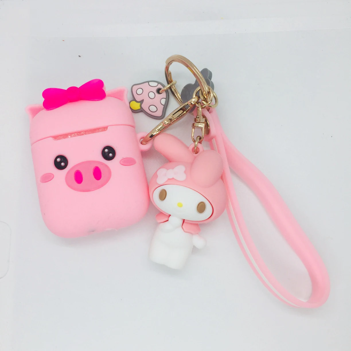 Силиконовый чехол для airpods 2 Чехол милые с рисунком брелок аксессуары защитный чехол для MacBook air стручки 에어팟 케이스 милые наушники чехол