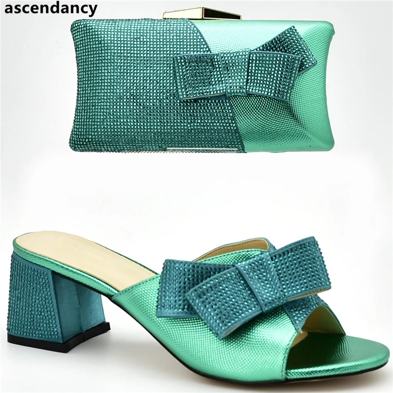 Новейшая модная итальянская обувь и сумочка в комплекте вечерние женские