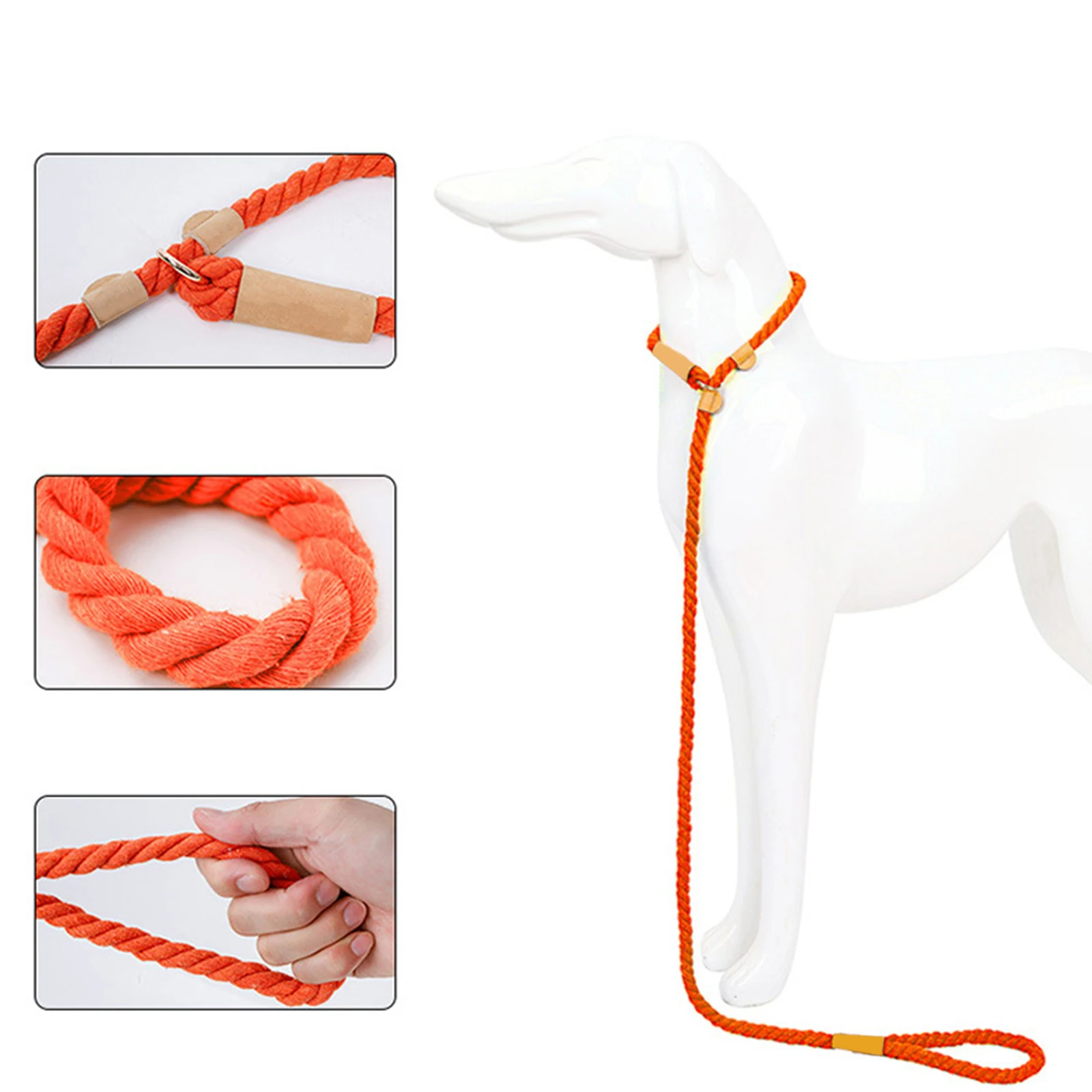 

Dog Slip Rope Leash Sturdy Cotton Rope Leash Dog Training Leash 5.6 Feet