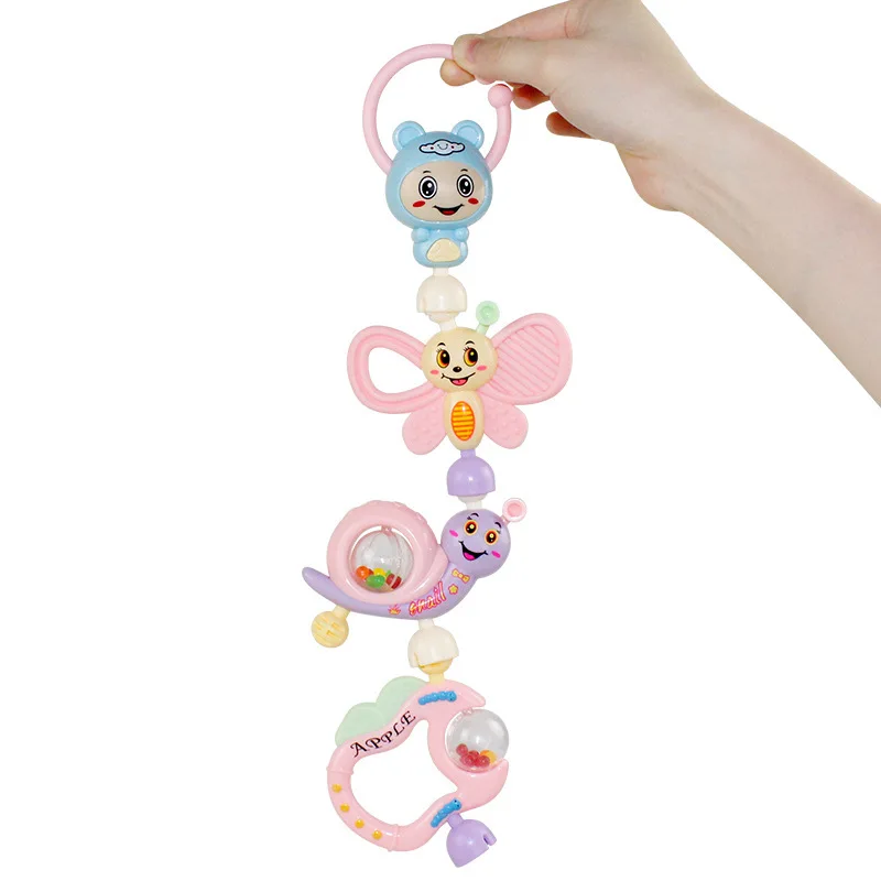

10Pcs/Set Portable Baby Rattles Teether Shaker Grab & Spin Rattle Toy Set