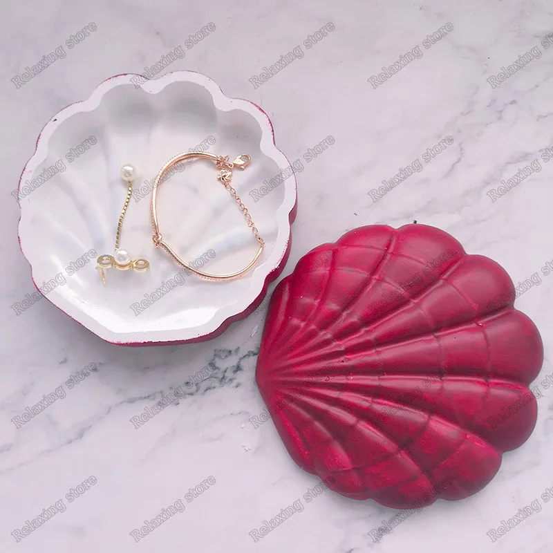 Креативная коробка для украшений в форме ракушки бетонные формы хранения