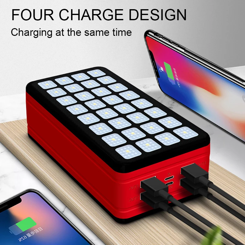 99000mAh Большая емкость портативное солнечное зарядное устройство для Iphone 11 Xiaomi