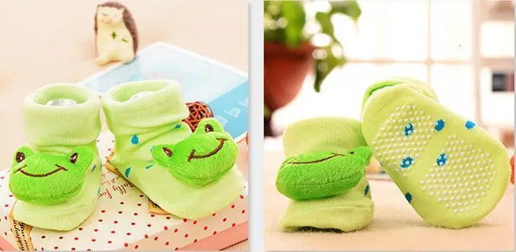 Kawaii/1 пара; хлопковые носки для малышей; нескользящие носки-тапочки с резиновой подошвой для детей ясельного возраста; сезон осень-весна; модные носки с милыми рисунками животных для новорожденных