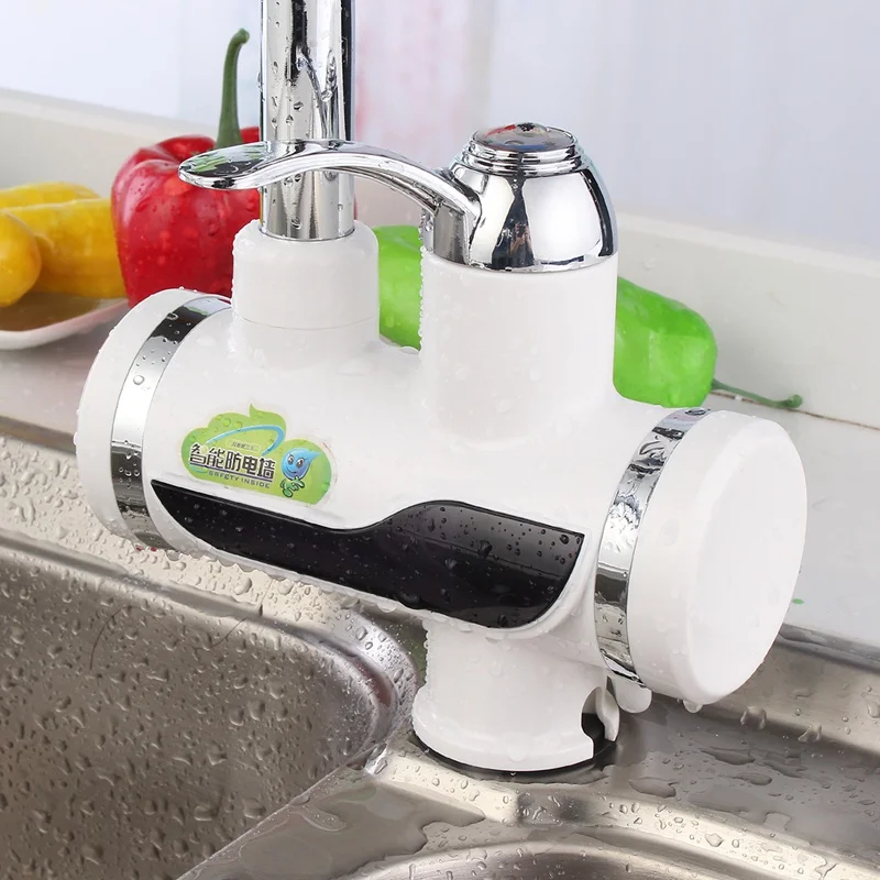 

Electric Water Heater LED Digital Display Kitchen Faucet Tankless Instant Heating Kitchen Mixer Tap AU Plug Household 220V