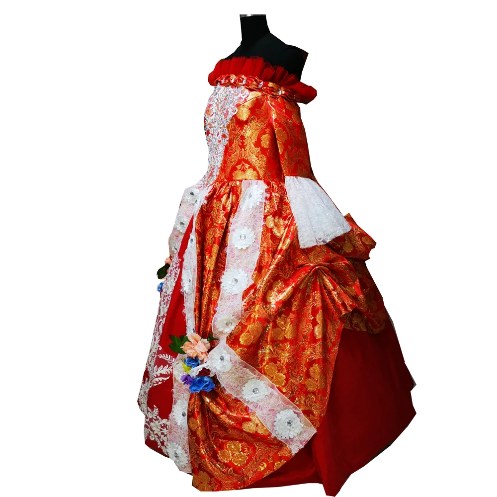 Новинка 2020 красные винтажные костюмы 18 й дукер ретро Средневековый Ренессанс