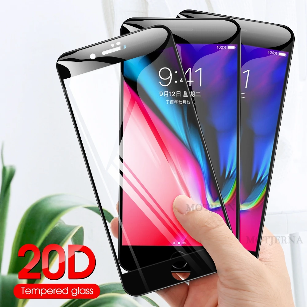Protective Glass on the For iPhone 6 6s 7 8 plus XR X XS glass full cover 11 Pro Max 20D Screen Protector Tempered | Мобильные