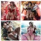 Алмазная живопись 5d сделай сам, аниме квадратнаякруглая Алмазная вышивка, привлекательная Женская фигурка, Алмазная мозаика, вышивка крестиком, украшение для дома