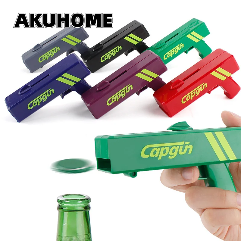 

CAPGUN The Same Style of TIK TOK Pistol Ejection Bottle Opener Creative Beer Launching Wine Accessories Bottle Opener Magnet