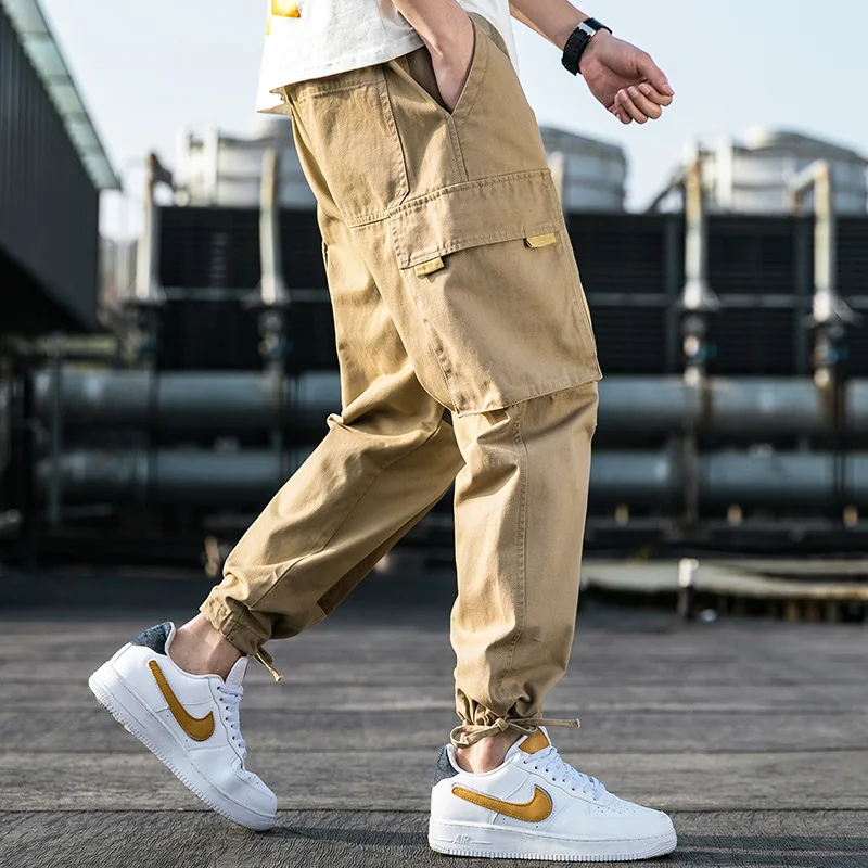 2020 уличная джоггеры брюки в стиле хип хоп для мужчин с большими карманами Штаны