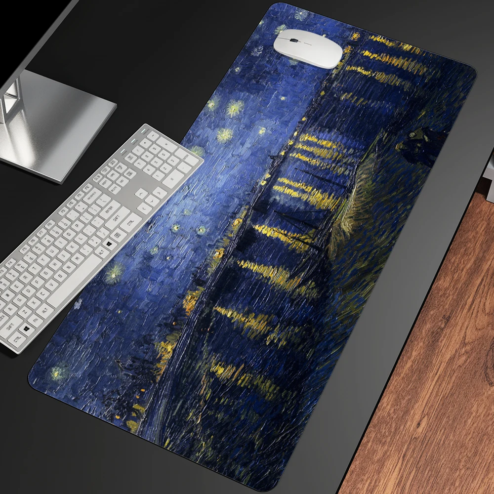 xxl van gogh mouse pad 80x30cm notbook computer mousepad large arting game keyboard mice mat gaming gamer to keyboard laptop mat free global shipping